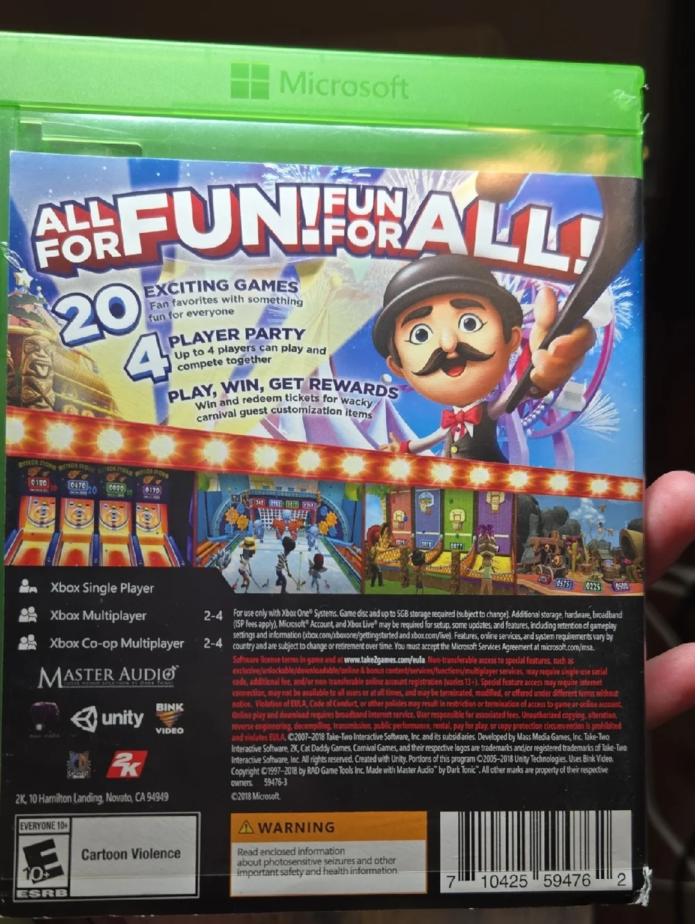 Carnival Games 20 Games For Xbox One Used